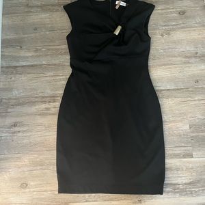 Calvin Klein black Ponte knit dress size 6